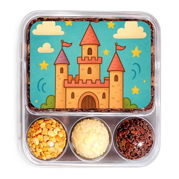 Embalagem Bolo Docinhos Personalizada Castelo Encantado