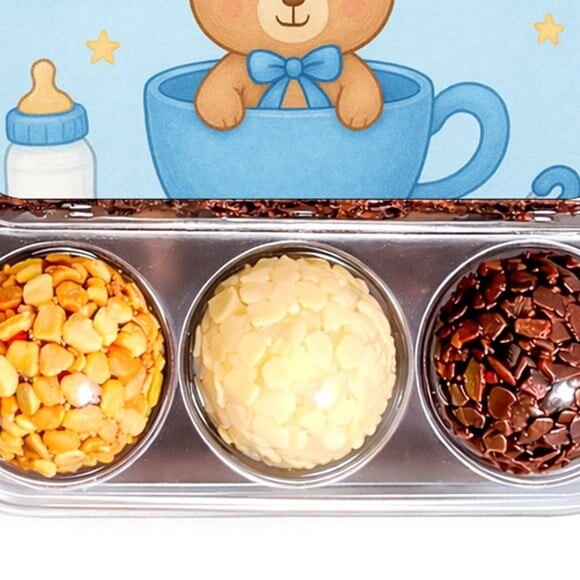 Embalagem Bolo Docinhos Personalizada Chá de Bebê Menino