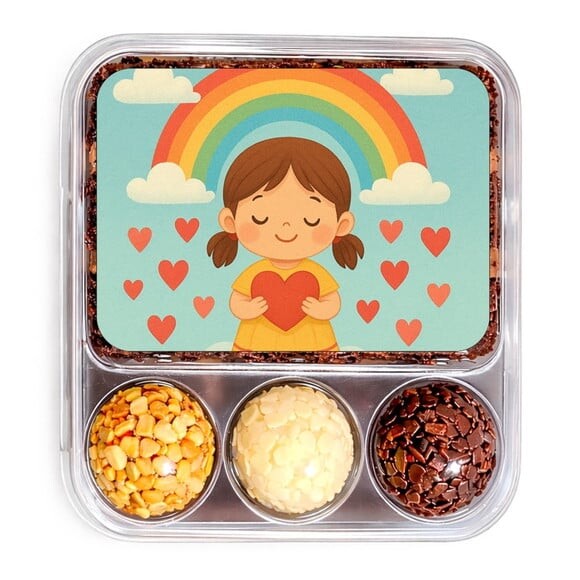 Embalagem Bolo Docinhos Personalizada Chuva de Amor