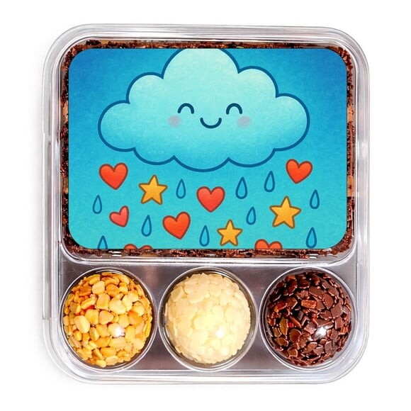 Embalagem Bolo Docinhos Personalizada Chuva de Bênçãos