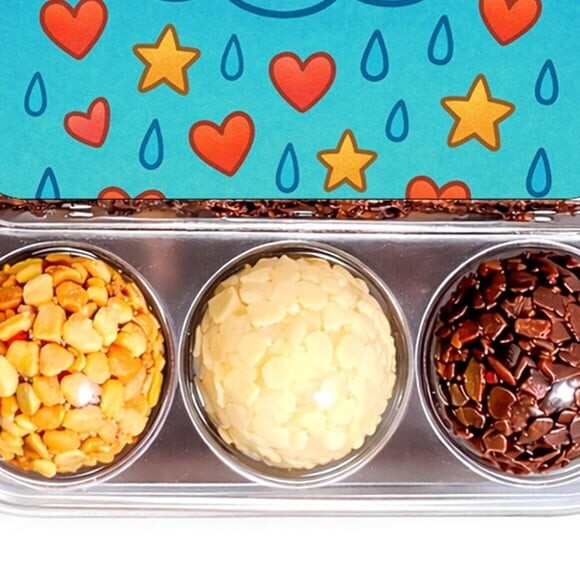 Embalagem Bolo Docinhos Personalizada Chuva de Bênçãos