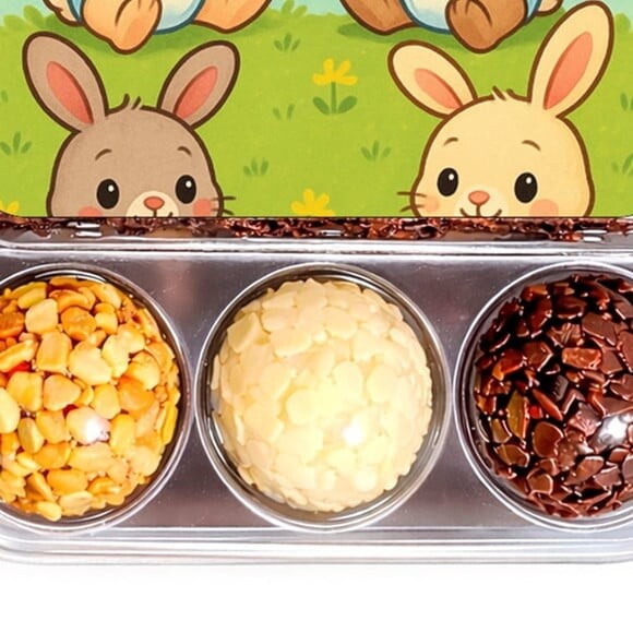 Embalagem Bolo Docinhos Personalizada Coelhinhos Baby