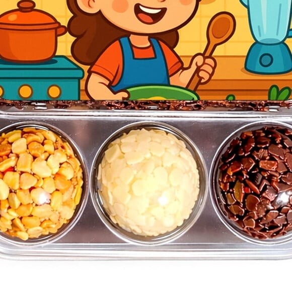 Embalagem Bolo Docinhos Personalizada Cozinha Kids