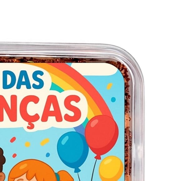 Embalagem Bolo Docinhos Personalizada Dia das Crianças