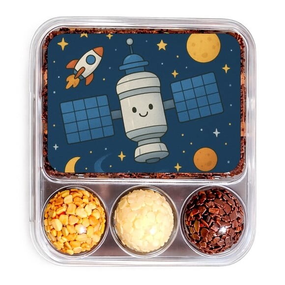 Embalagem Bolo Docinhos Personalizada Estação Espacial