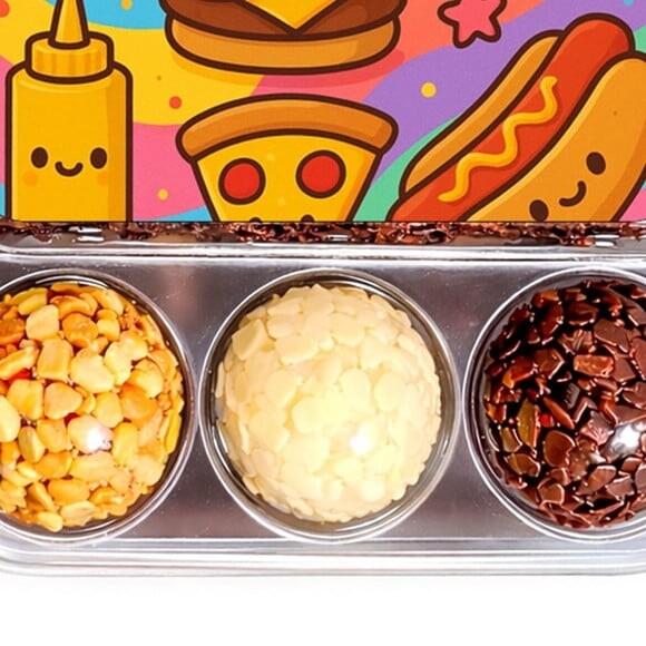 Embalagem Bolo Docinhos Personalizada Fast Food