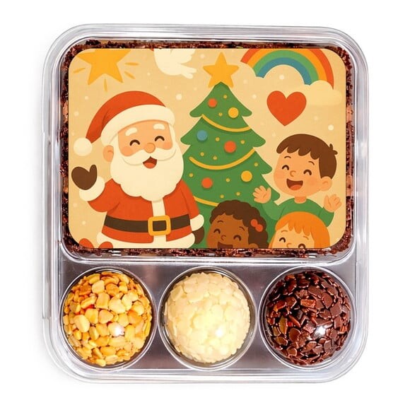 Embalagem Bolo Docinhos Personalizada Feliz Natal