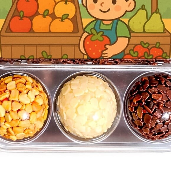 Embalagem Bolo Docinhos Personalizada Feira de Frutas