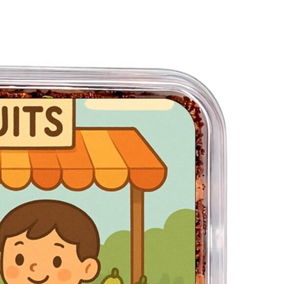 Embalagem Bolo Docinhos Personalizada Feira de Frutas