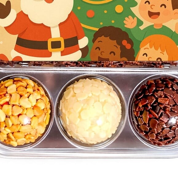 Embalagem Bolo Docinhos Personalizada Feliz Natal