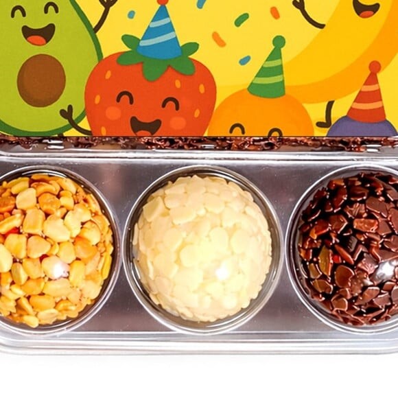Embalagem Bolo Docinhos Personalizada Festa das Frutas