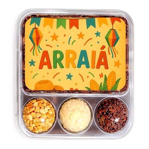 Embalagem Bolo Docinhos Personalizada Festa Junina Arraiá