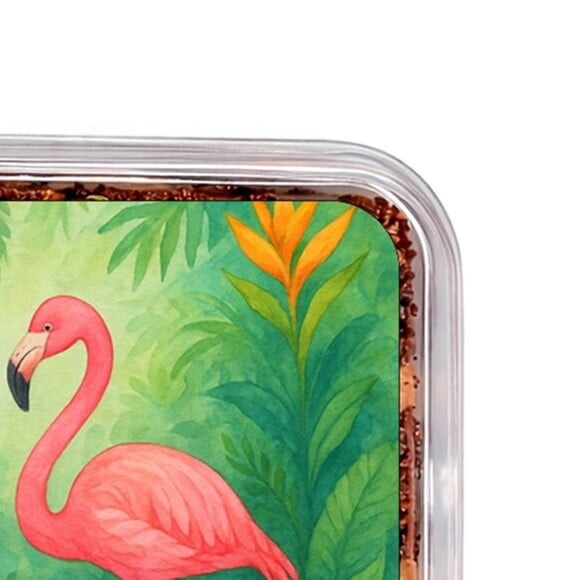 Embalagem Bolo Docinhos Personalizada Flamingo Aquarela