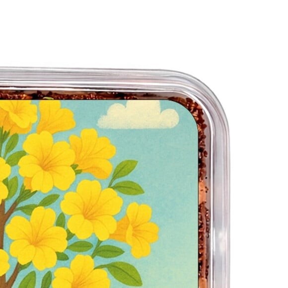 Embalagem Bolo Docinhos Personalizada Flor de Ipê Amarela