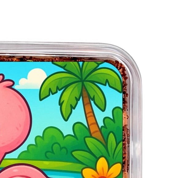 Embalagem Bolo Docinhos Personalizada Flamingo Baby