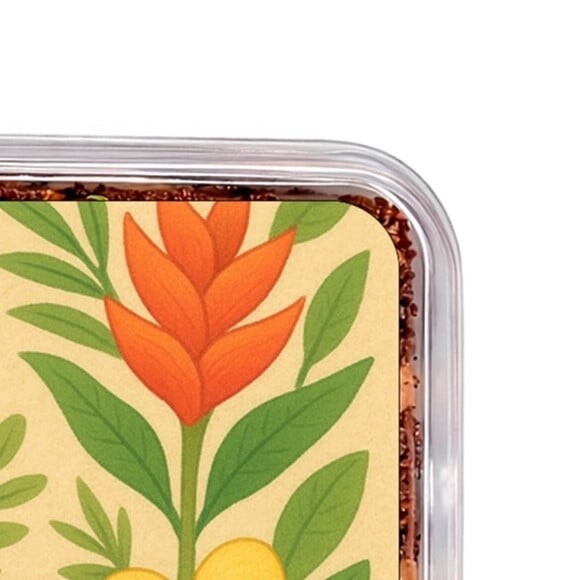 Embalagem Bolo Docinhos Personalizada Flores Tropicais