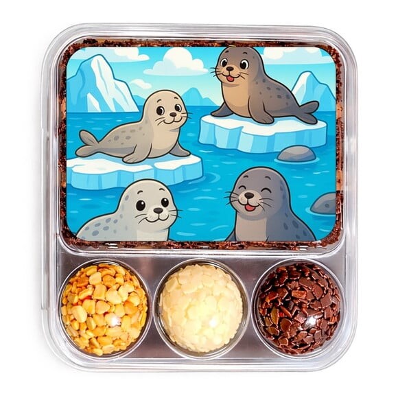 Embalagem Bolo Docinhos Personalizada Focas