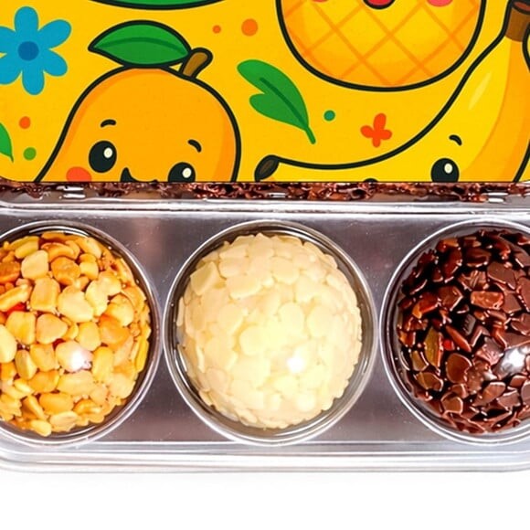 Embalagem Bolo Docinhos Personalizada Frutas Tropicais
