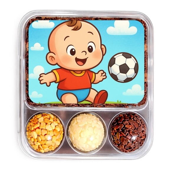 Embalagem Bolo Docinhos Personalizada Futebol Baby