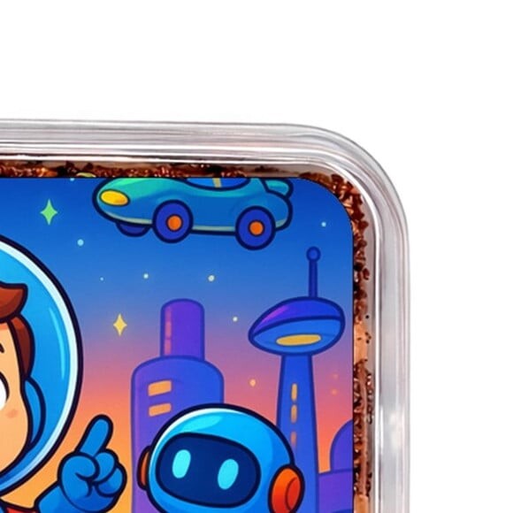 Embalagem Bolo Docinhos Personalizada Futurismo Infantil