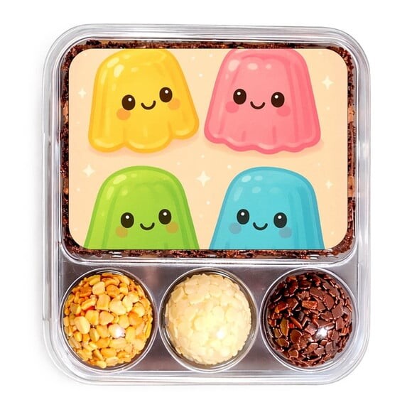 Embalagem Bolo Docinhos Personalizada Gelatinas