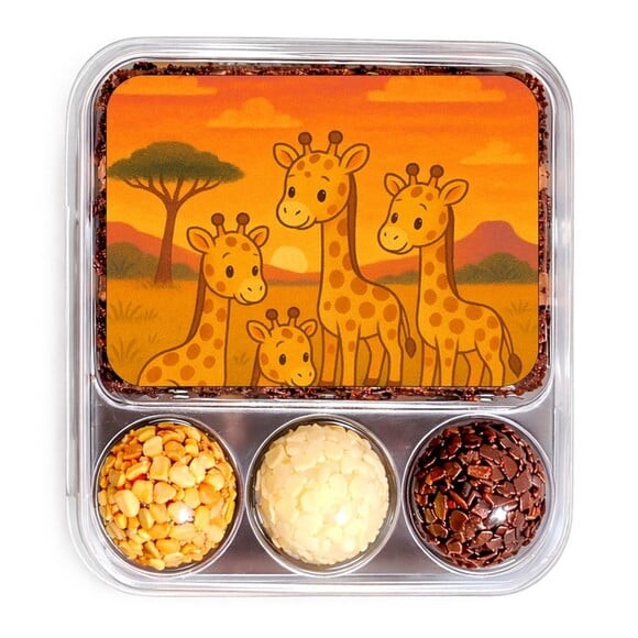 Embalagem Bolo Docinhos Personalizada Girafinhas
