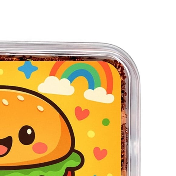 Embalagem Bolo Docinhos Personalizada Hambúrguer Divertido