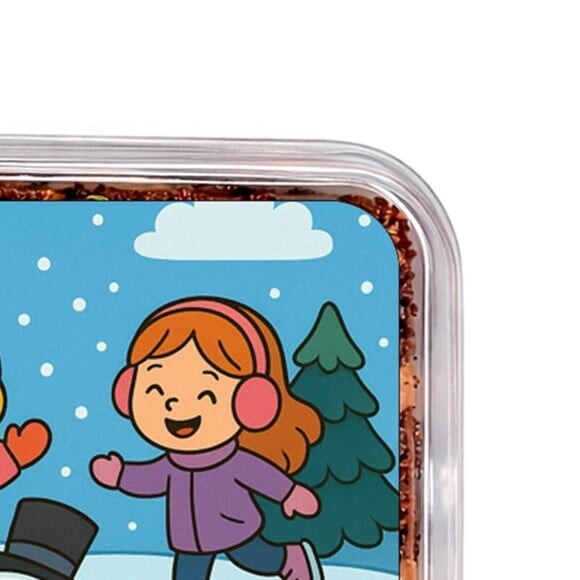 Embalagem Bolo Docinhos Personalizada Inverno Divertido