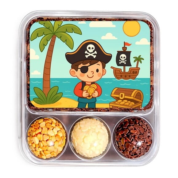 Embalagem Bolo Docinhos Personalizada Ilha Pirata
