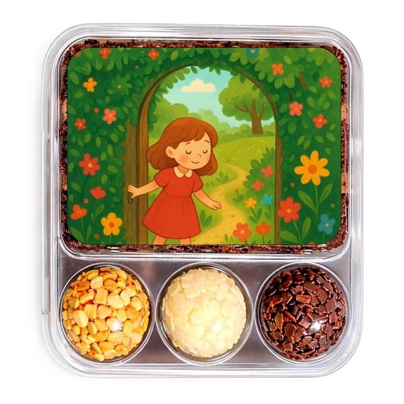 Embalagem Bolo Docinhos Personalizada Jardim Secreto