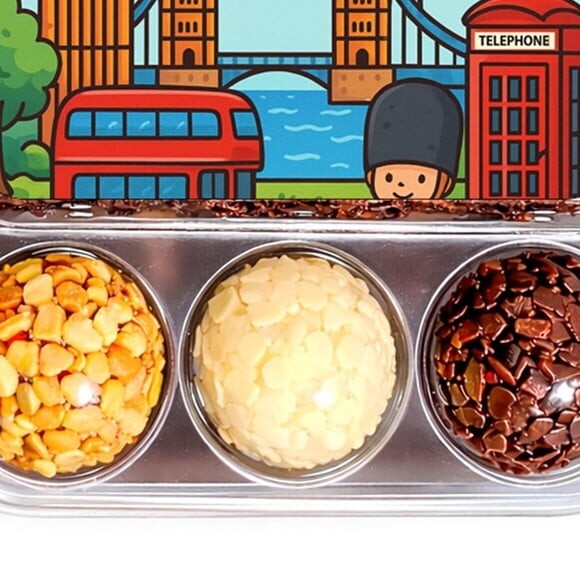 Embalagem Bolo Docinhos Personalizada Londres