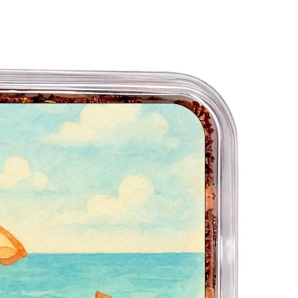 Embalagem Bolo Docinhos Personalizada Mar e Praia Aquarela