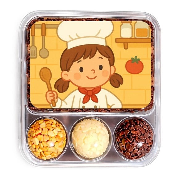 Embalagem Bolo Docinhos Personalizada Mini Chefe Menina