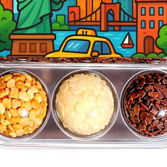 Embalagem Bolo Docinhos Personalizada Nova York