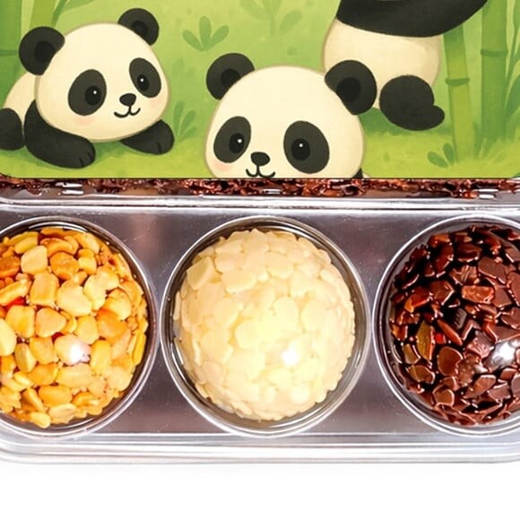 Embalagem Bolo Docinhos Personalizada Pandinhas