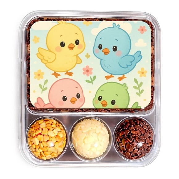 Embalagem Bolo Docinhos Personalizada Passarinhos Baby