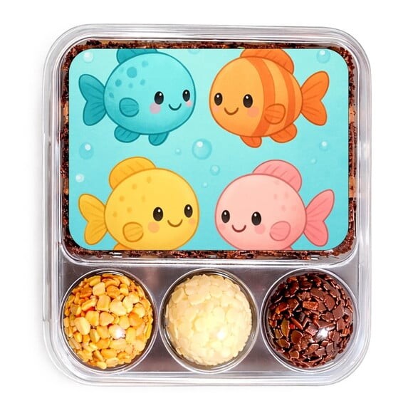 Embalagem Bolo Docinhos Personalizada Peixinhos Baby