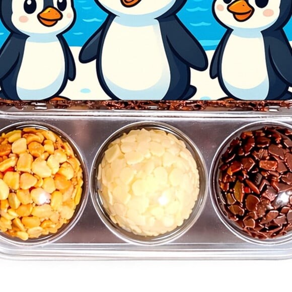 Embalagem Bolo Docinhos Personalizada Pinguins