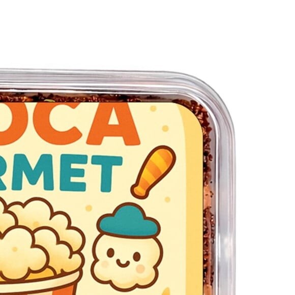 Embalagem Bolo Docinhos Personalizada Pipoca Gourmet Kids