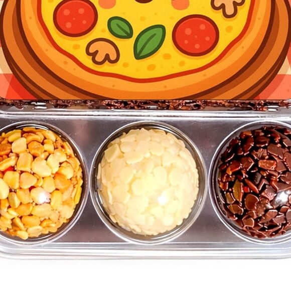 Embalagem Bolo Docinhos Personalizada Pizza Divertida