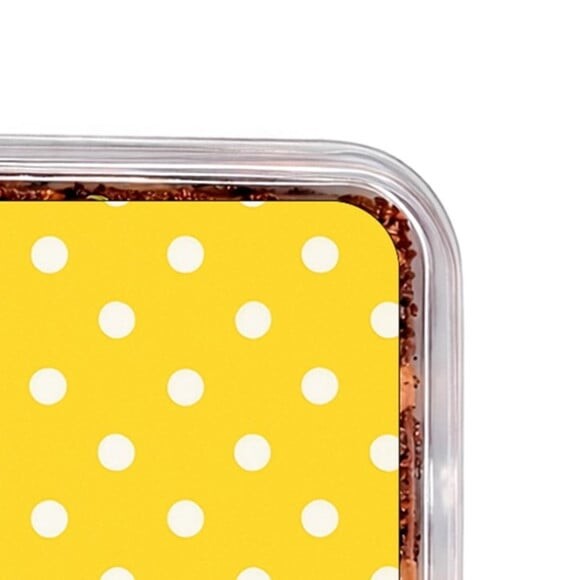 Embalagem Bolo Docinhos Personalizada Poá Amarelo