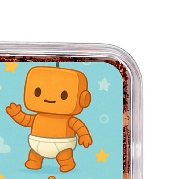 Embalagem Bolo Docinhos Personalizada Robôs Baby