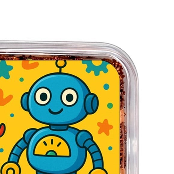 Embalagem Bolo Docinhos Personalizada Robôs Divertidos