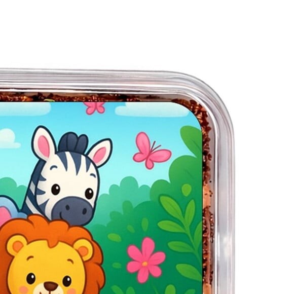 Embalagem Bolo Docinhos Personalizada Safari Rosa