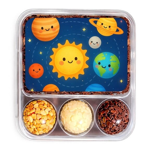 Embalagem Bolo Docinhos Personalizada Sistema Solar