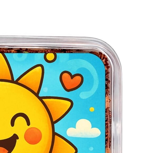 Embalagem Bolo Docinhos Personalizada Sol Sorridente