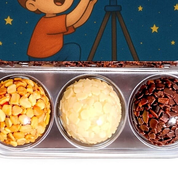 Embalagem Bolo Docinhos Personalizada Telescópio Kids