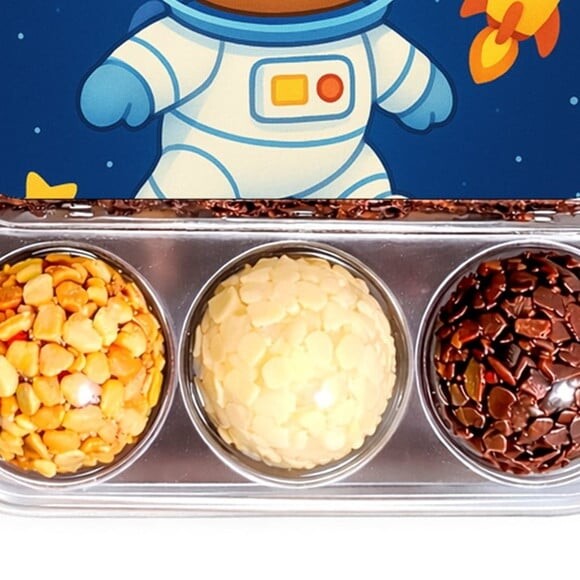 Embalagem Bolo Docinhos Personalizada Ursinho Astronauta