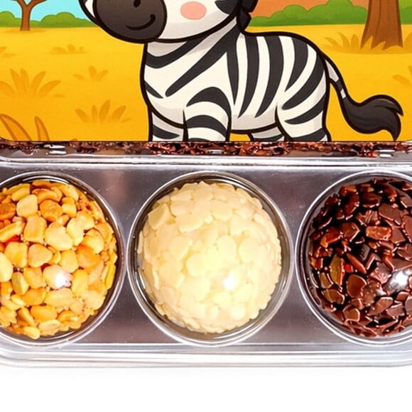 Embalagem Bolo Docinhos Personalizada Zebra Baby