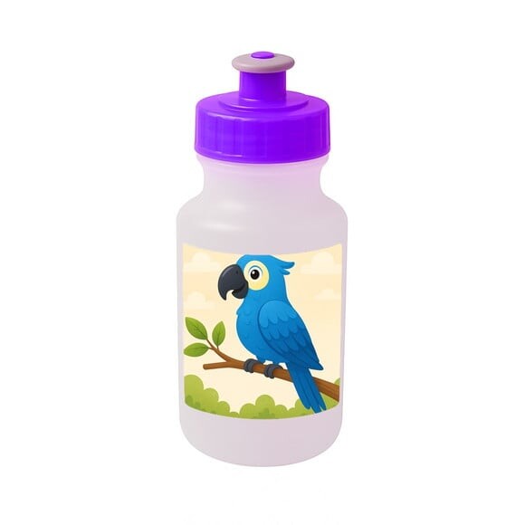 Garrafinha Squeeze Personalizada Arara Azul